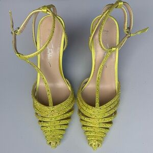 Betsey Johnson Yellow Green Heels